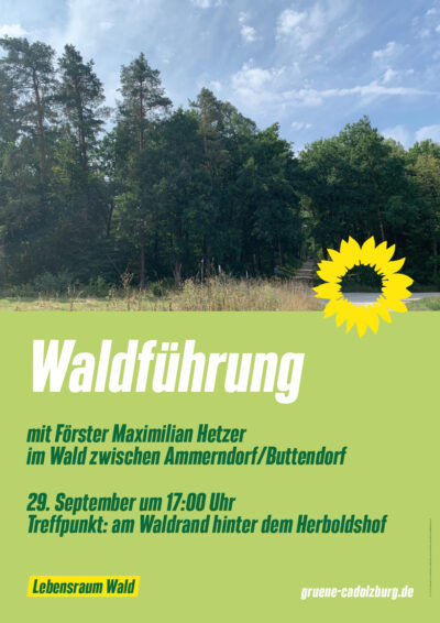 Plakat für die Waldführung am 29.09.2022.