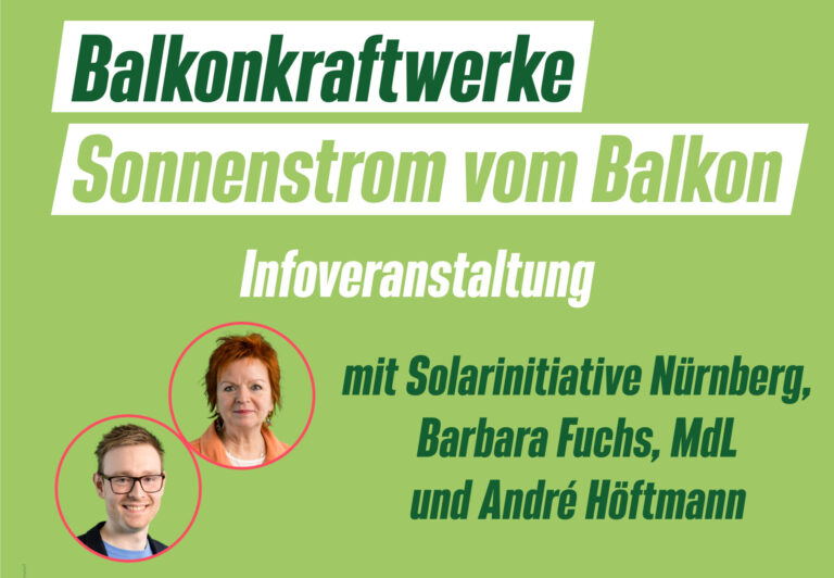 Einladung: Infoveranstaltung „Balkonkraftwerke – Sonnenstrom vom Balkon“ am 19.04. in Roßtal!