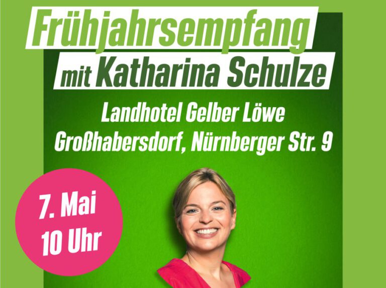 Einladung zum Frühjahrsempfang mit Katharina Schulze!