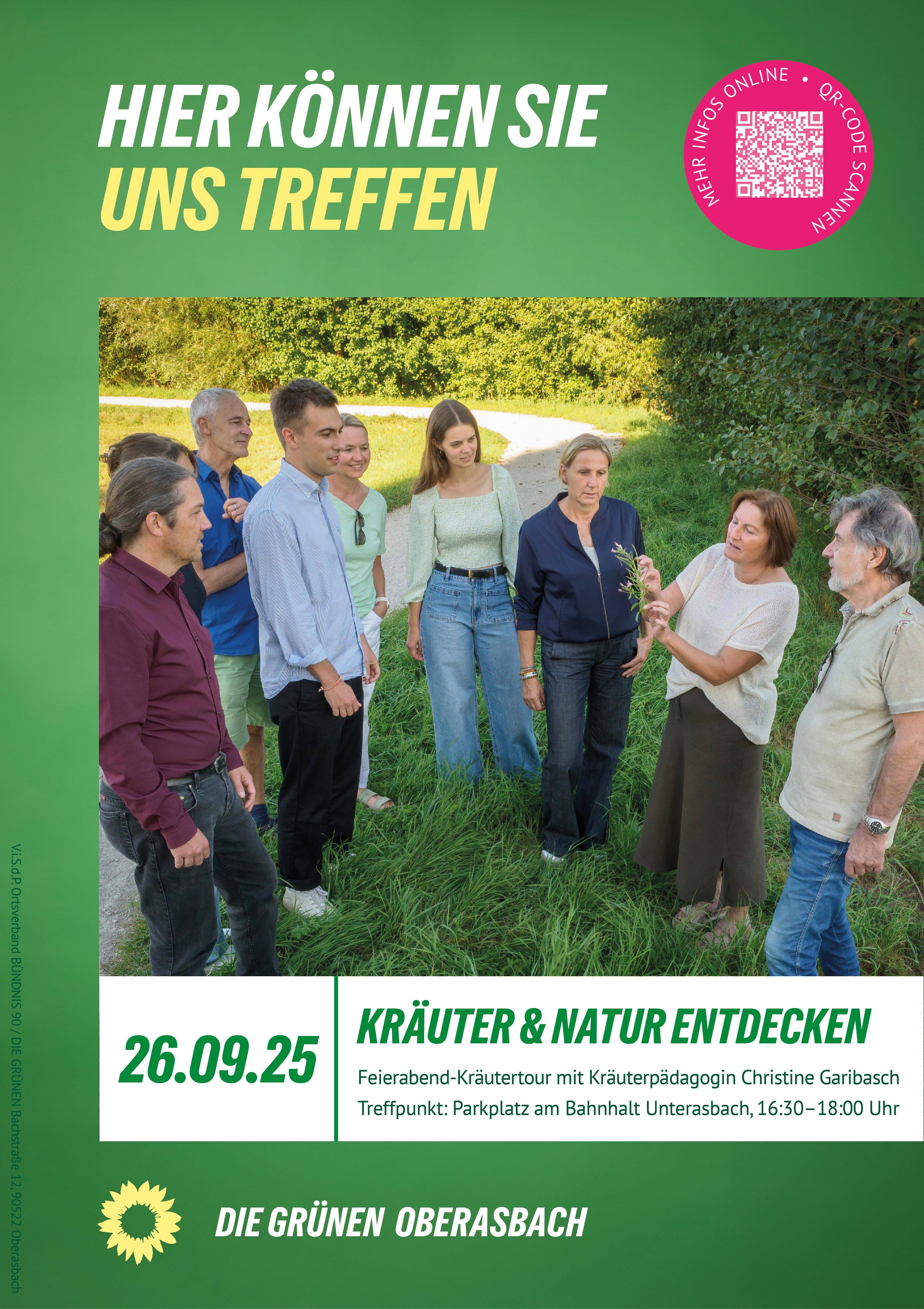 GRÜNE Oberasbach laden ein: Kräuter & Natur entdecken