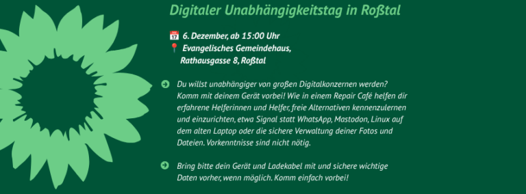 Digitaler Unabhängigkeitstag in Roßtal